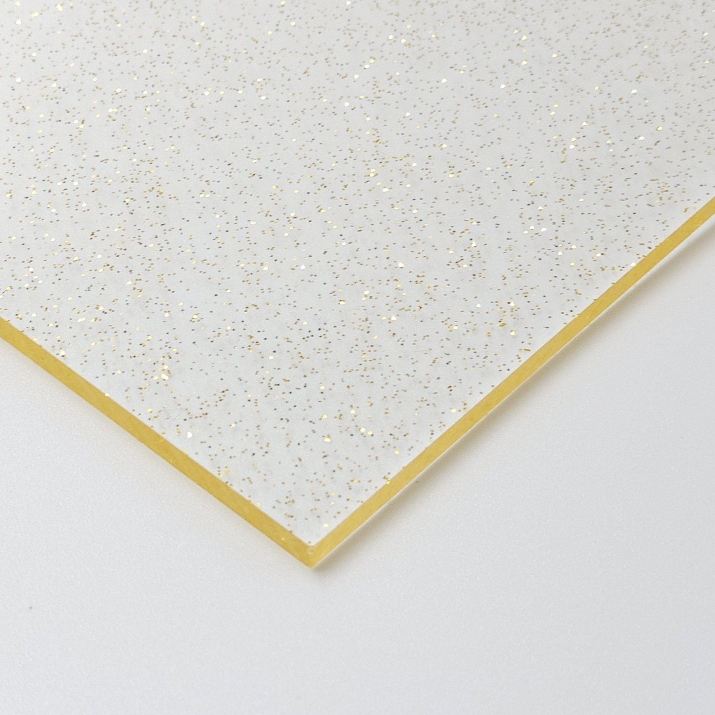 1/8” Clear Glitter Acrylic - Gold